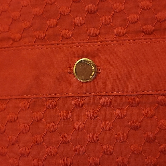 NWT Raspberry Anne Klein Textured Blouse 100% Cotton - Picture 7 of 11